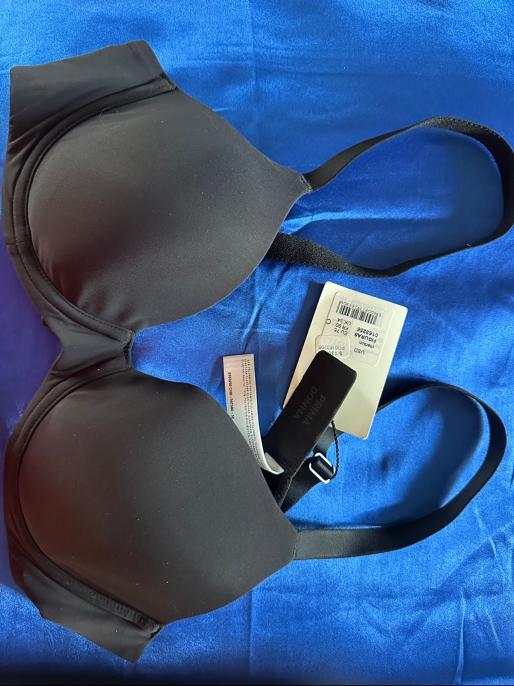 NEW Prima Donna Figuras T-Shirt Bra Black 34C NWT PrimaDonna 0163256